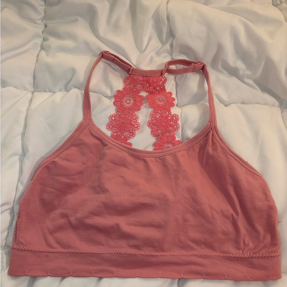 laura ashley pink lace bralette